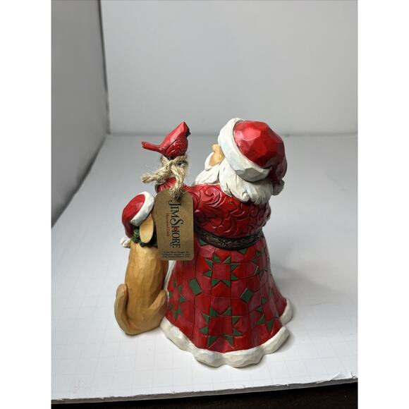Jim Shore Heartwood Creek “ Christmas Is For One And All “ Santa & Dog - Picture 5 of 9
